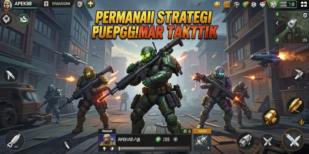 Screenshot gameplay APEK88 menunjukkan pertempuran strategi yang intens.