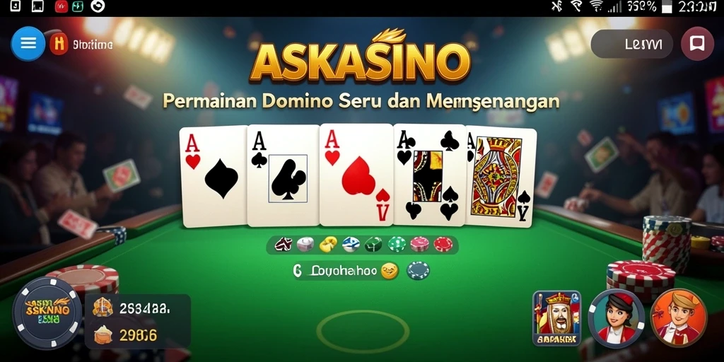 Tampilan seru gameplay Domino di ASKASINO.