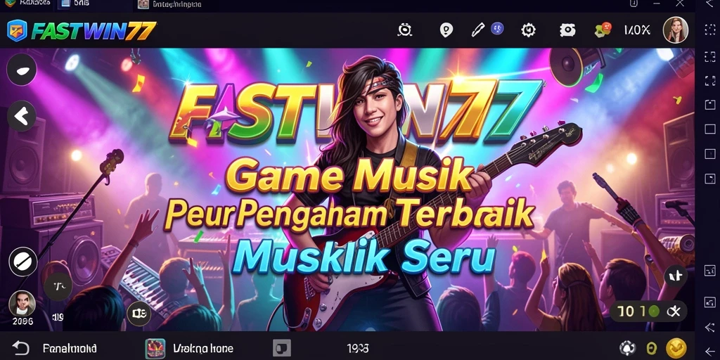 Tampilan gameplay seru dari game musik FASTWIN77.