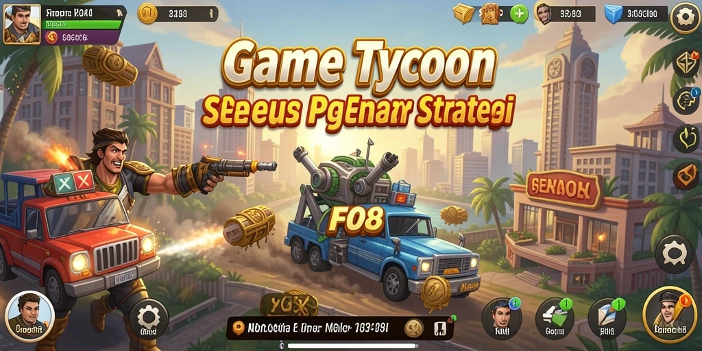 Screenshot utama FO8 menampilkan gameplay Tycoon yang menarik dan interaktif.