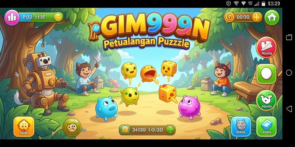 Tampilan gameplay GIM999 yang menarik saat menyelesaikan teka-teki Puzzle.