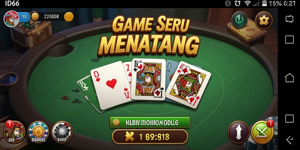 Tampilan gameplay Domino seru dan menarik di ID66.