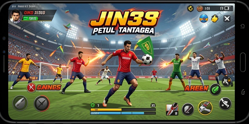 Tampilan permainan JIN33 yang menegangkan dengan aksi olahraga seru.