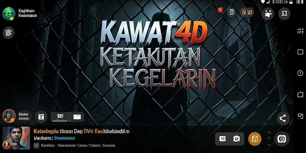 Tangkapan layar gameplay KAWAT4D menampilkan suasana mencekam dan menakutkan.