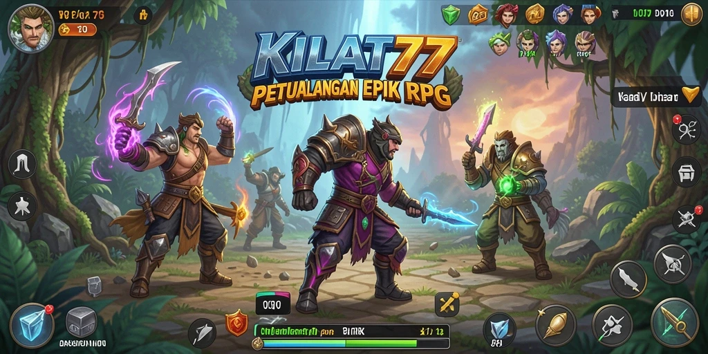 Tampilan gameplay KILAT77 yang mendebarkan dalam petualangan RPG.