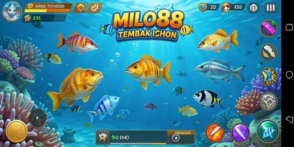 Tampilan gameplay Tembak Ikan yang seru dan mengasyikkan di MILO88.