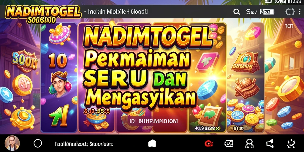Tampilan menarik dari gameplay aplikasi slot NADIMTOGEL.