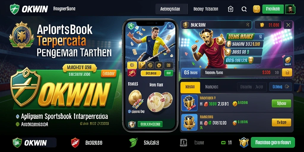 Tampilan gameplay menarik di aplikasi OKWIN untuk taruhan olahraga.