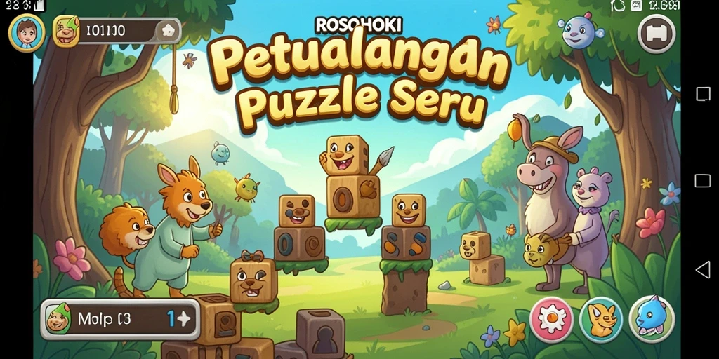 Tampilan gameplay puzzle seru yang menantang.
