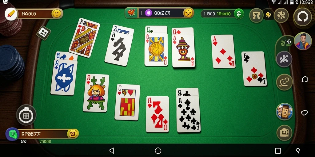 Tampilan gameplay Gaple yang seru dan menarik di RP6677.