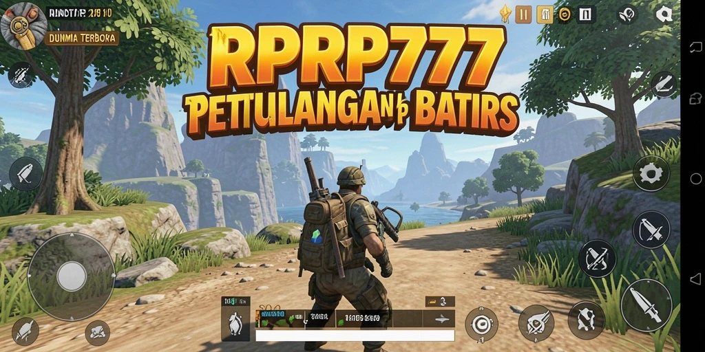 Screenshot gameplay RPRP777 menampilkan aksi seru di dunia terbuka.