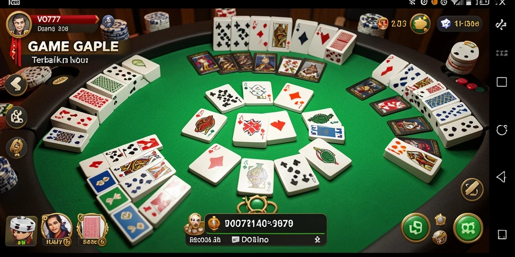 Screenshot gameplay VO777 menampilkan serunya bermain Gaple.
